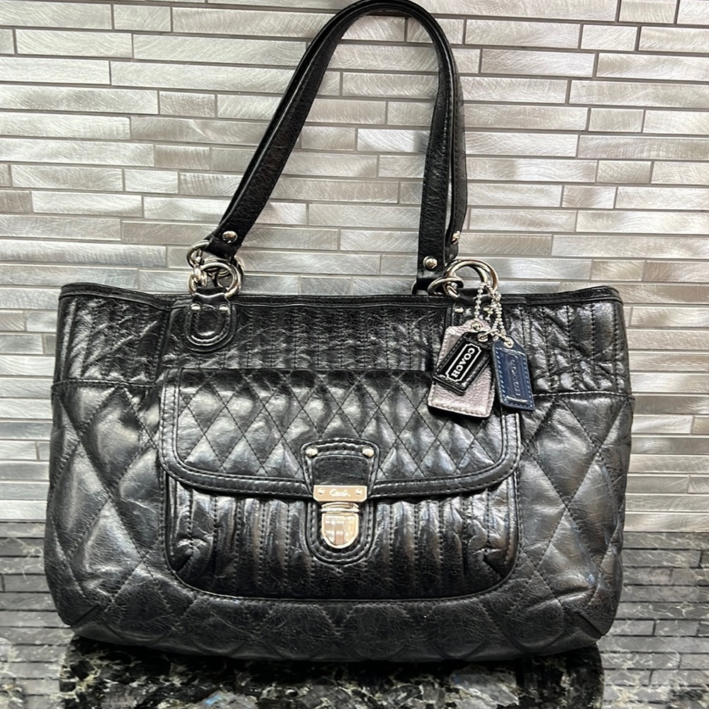 Vintage Coach leather bag black